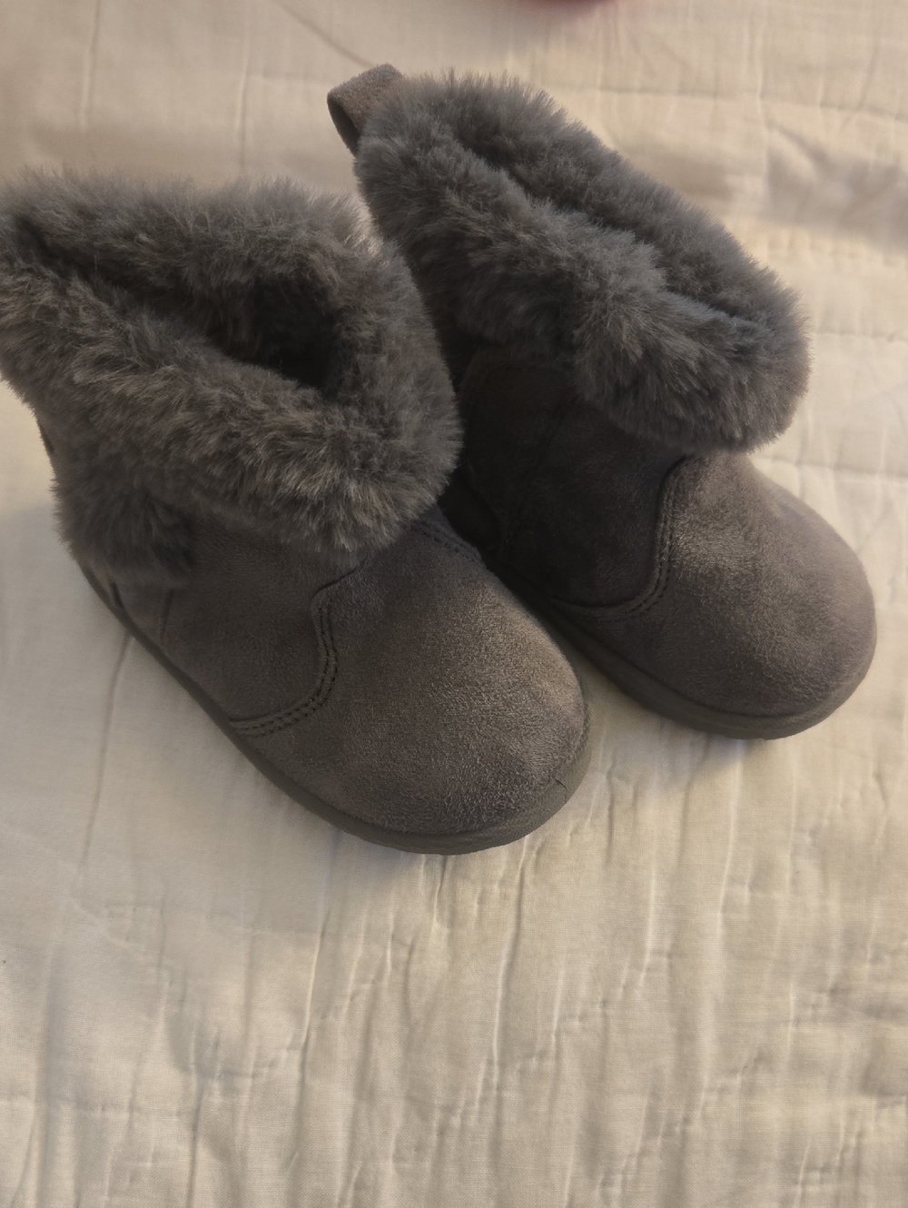 wonder nation Gray Rubber Sole Baby Shoe